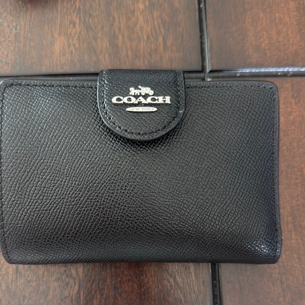 Coach Textured Black Leather Wallet